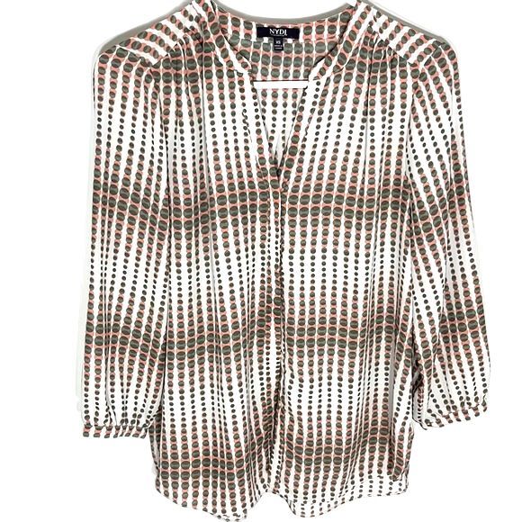 NYDJ 15 Bundle Pack 3/4 Sleeve Mandarin-Collar Pleated Blouse Different Print XS - Picture 3 of 15